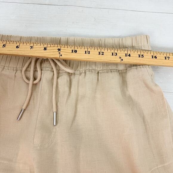 NWT Quince 100% European Linen‎ Wide Leg Pants Size Large Driftwood Cream Beach - Picture 12 of 16